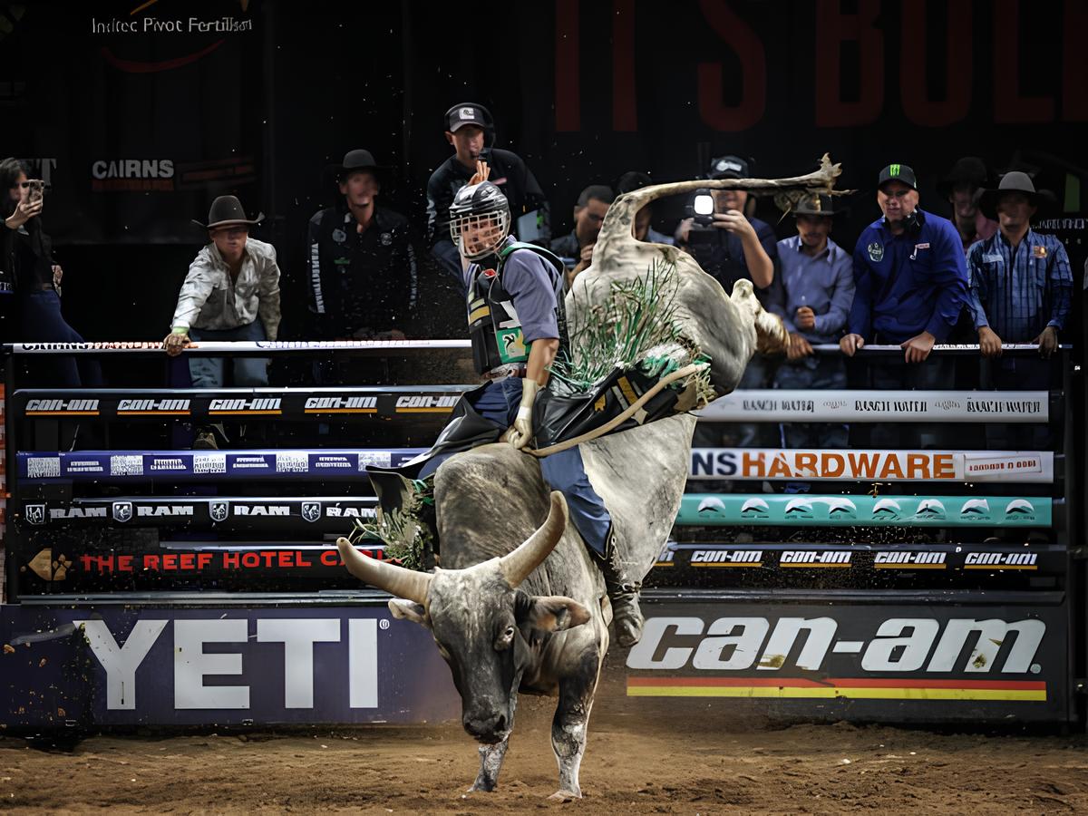 monster energy person riding bull